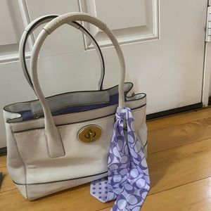 Coach white handbag